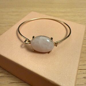 Gold and Pink Stone Bracelet